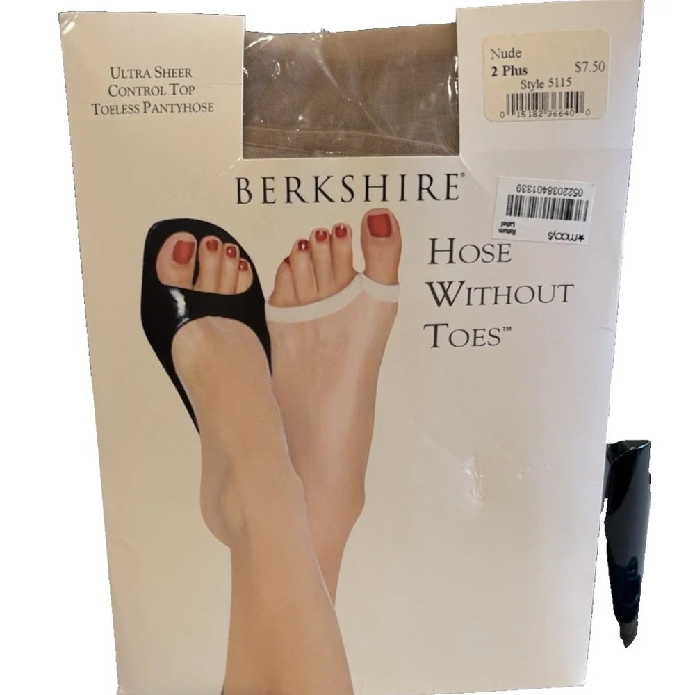 Berkshire Hose Without Toes Ultra Sheer Control Top Nude Size 2 Plus 5115‎ New